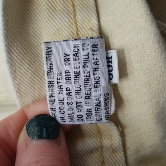 RIO Stephen Mardon SZ 11 JRS  Shorts Cream 90's Distressed High Waist Denim VTG - Picture 9 of 13